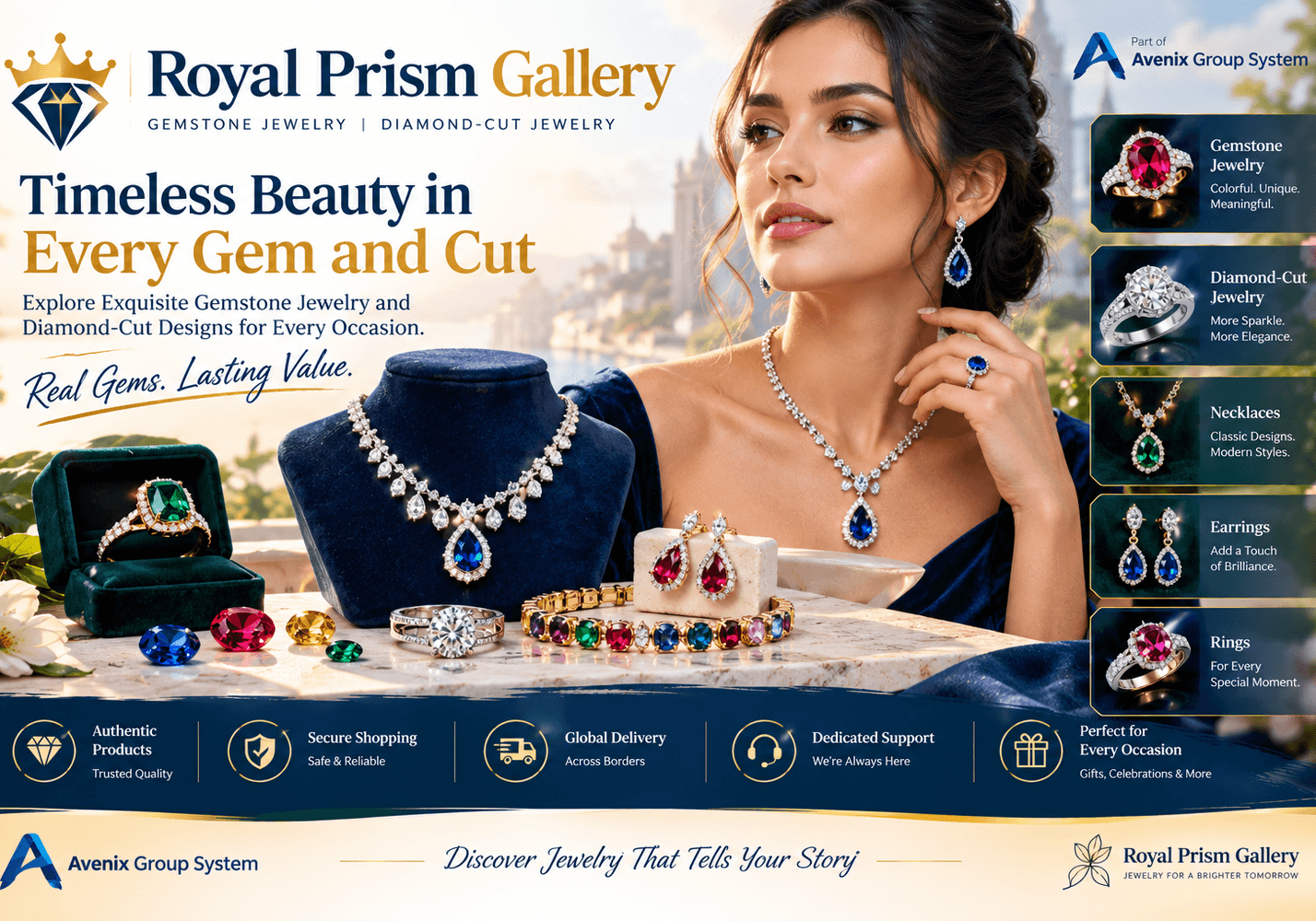 Royal Prism Gallery: Gemstone Jewelry & Diamond-Cut Designs