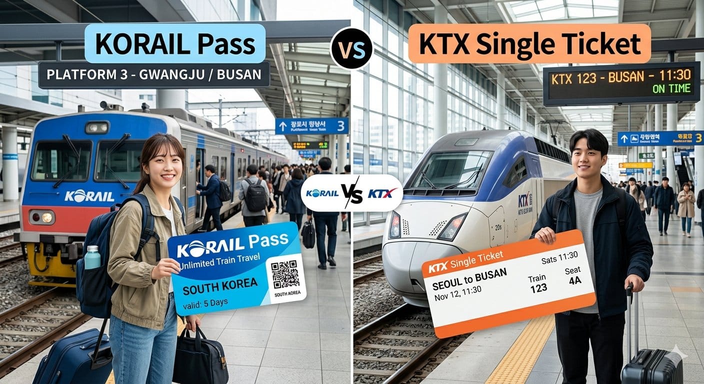 KORAIL Pass vs KTX Single Ticket: Which Is Better for Korea Travel?