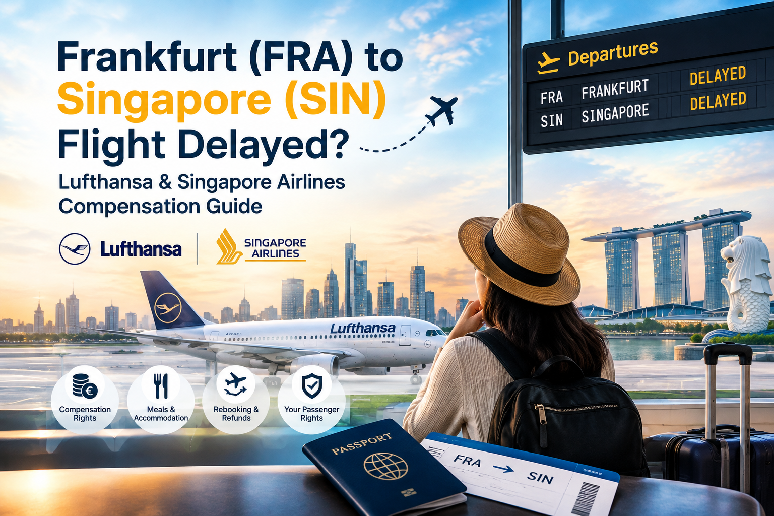 Frankfurt to Singapore flight delay compensation